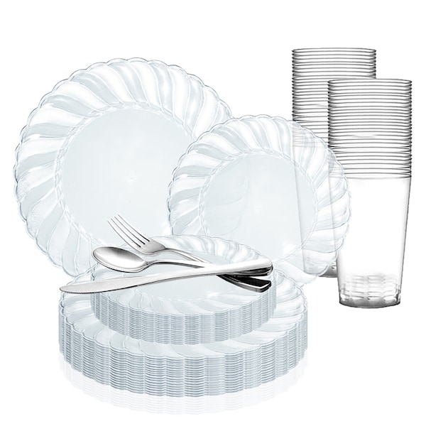 Smarty Had A Party Clear Flair Plastic Wedding Value Set, 432PK 210CLVS72 - main